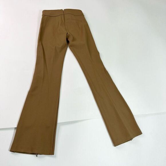 J. Crew Mario Bellucci Flare Pants Womens Tan XS Zippered Bell Bottom High Rise - Picture 13 of 13